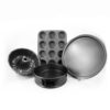 Master Pastry Non-Stick VALUE 4 PCS SET Bundt Cake Form / 12 Cup Muffin Pan / Pizza Pan 12 in / Spring Form 24 cm - Image 2