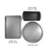 Master Pastry Non-Stick VALUE 3 PCS SET Cookie Pan S / Loaf Pan L / Pizza Pan 12 in