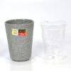 Golden Dragon Melamine Matte Grey Gelas Ulir Datar 3" 260 ml (B2303A) [MG] SET 6 PCS - Image 7