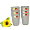 Golden Dragon Melamine Matte Grey Gelas Ulir Datar 3" 260 ml (B2303A) [MG] SET 6 PCS - Image 4