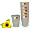 Golden Dragon Melamine Matte Grey Gelas Ulir Datar 3" 260 ml (B2303A) [MG] SET 6 PCS - Image 3