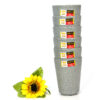 Golden Dragon Melamine Matte Grey Gelas Ulir Datar 3" 260 ml (B2303A) [MG] SET 6 PCS - Image 2