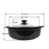 Dong Hwa Ttucbeghi + Glass Crv 25 x 9.5 cm (2,2 Ltr) (POT - G105) - Image 2