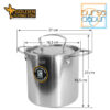 Golden Flying Fish Stainless Steel Stock Pot 18 cm (STSP0118) - Image 3