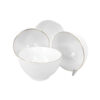 Indo Keramik Gold Lining Single Fruit Bowl 5.5 in (MK-5.5F) SET 4 PCS