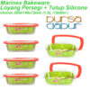 Marinex Loyang Persegi + Tutup Silicone L28cm x S14.8cm x H7.2cm (1.5L) (81.6216) Set 6 Pcs