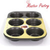 Master Pastry Non-Stick 6 Cup Muffin Pan SET 6 PCS - Image 5