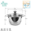 Royal Life Stainless Langseng / Steamer Pot 20 cm - Image 2