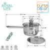 Royal Life Stainless Steamer Pan 16 cm - Image 2