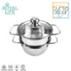 Royal Life Stainless Steamer Set 16 cm x 2 Susun - Image 4