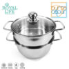 Royal Life Stainless Steamer Set 20 cm x 2 Susun - Image 3
