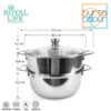 Royal Life Stainless Steamer Set 28 cm x 2 Susun - Image 2