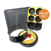 Master Pastry Non-Stick VALUE 3 PCS SETCookie Pan S / Muffin Pan 6 Cup /Spring Form 20 cm