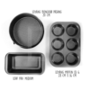 Master Pastry Non-Stick VALUE 3 PCS SETLoaf Pan M / Muffin Pan 6 Cup /Spring Form 20 cm