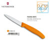 Victorinox Paring Knife Pointed Tip Wavy Edge (Bergerigi) 8 cm Orange (6.7636.L119)